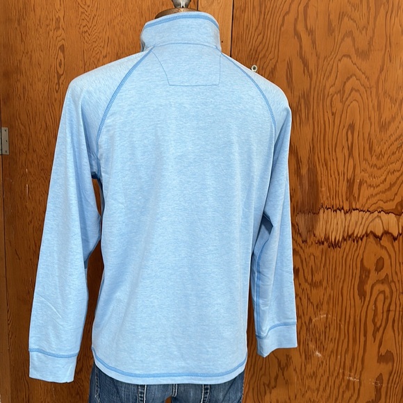 Mens size small Tommy bahama 1/4 zip pullover sweater light blue NWT lightweight - Picture 5 of 8